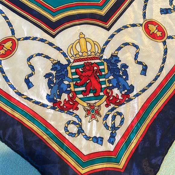 Silk scarf jewel tones 32” x 32” square, EUC, Vintage Codello my personal closet - Picture 2 of 7